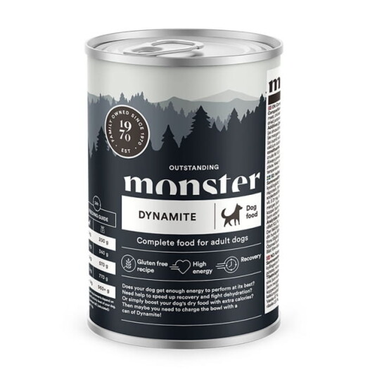 Monster Hundemat Dynamite 400 g - Våtfôr med Vitaminer for Voksne Hunder