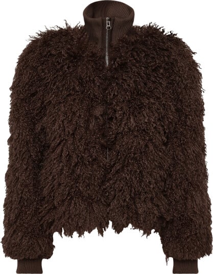 Weekday Faux Fur Jacket Brown M
