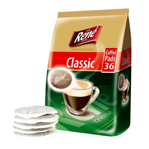 Senseo Café René Classic (medium kopp) til Senseo. 36 puter Senseo Café René Classic (medium kopp) til Senseo. 36 puter