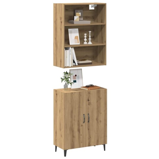 Skjenk med veggskap artisan eik konstruert tre 8721158761187
