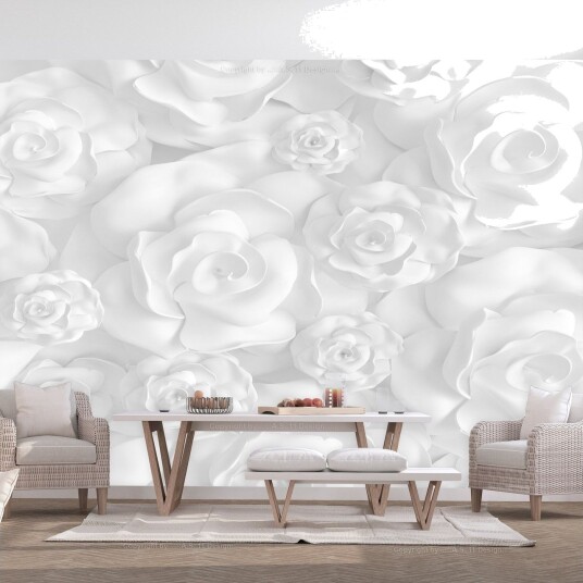 Fototapet Plaster Flowers 300x210 - Artgeist sp. z o. o.
