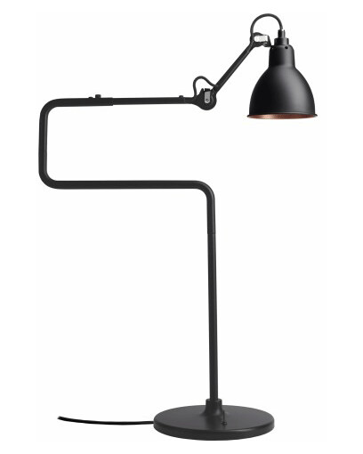 Lampe Gras N317 Bordlampe Matt Sort & Matt Sort & Kobber