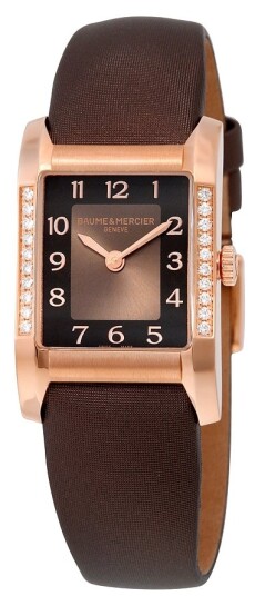Baume & Mercier Dameklokke MOA10093 HAMPTON Brun/Sateng