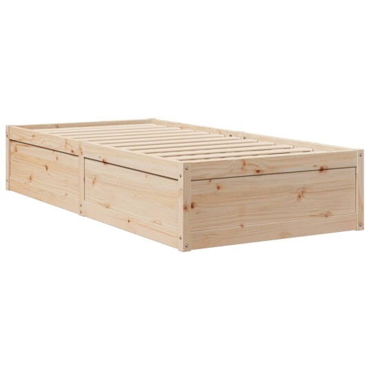 Seng med madrass 90x190 cm heltre furu 8721102668531