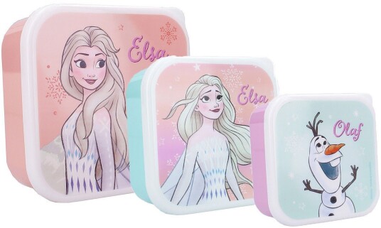 Disney Frozen Matbokser Let's Eat 3-in-1 Rosa