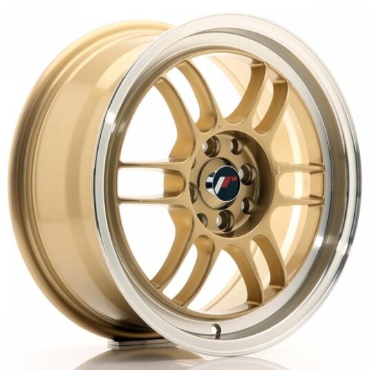 Japan Racing Jr7 Gold Machined Lip 7x16 4x100 ET38 B73.1 Japan Racing Jr7 Gold Machined Lip 7x16 4x100 ET38 B73.1