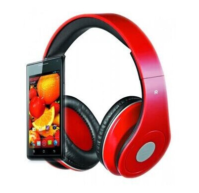 Rebeltec over-ear hodetelefoner med AUX - rød