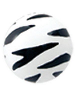 Zebra Hvit og Svart Akrylkule Strl 5 mm kule til 1.6 mm stang