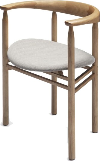 Nikari Linea Collection RMT6 Spisestol Askbeiset i Eikefarge/stålskåret Trio 213