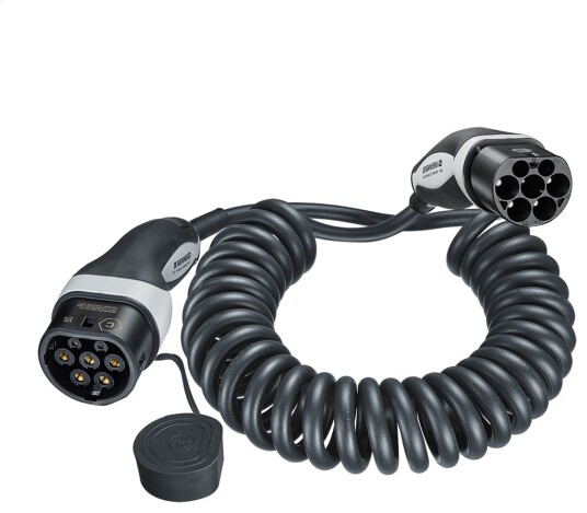 Mennekes Ladekabel Til Elbil 4 m (Type 2/Type 2) 20 a/11 kw Spiral