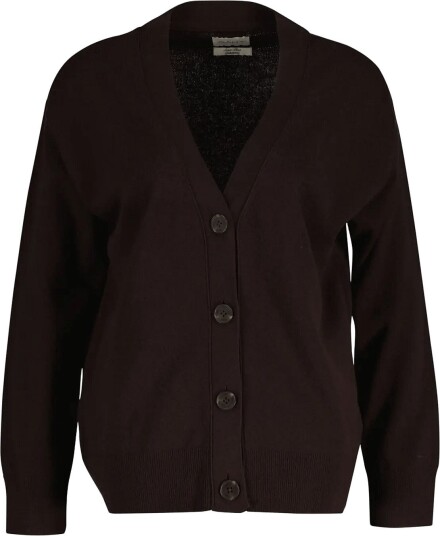 Gant Superfine Lambswool Cardigan DEEP BROWN XXL