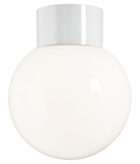 Ifö Classic Glob 15 cm taklampe IP54 - Hvit/Opal glass