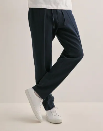Selected Homme SLH196 Straight Leroy Sun Pant Noos Linbukser Blå