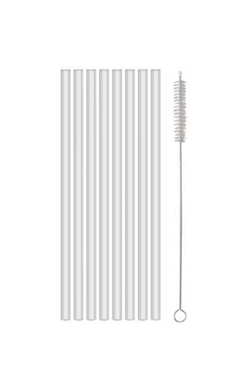 Koziol Sugerør Sett/8 Inkl Børste CHEERS 20 cm 1736144-01-0