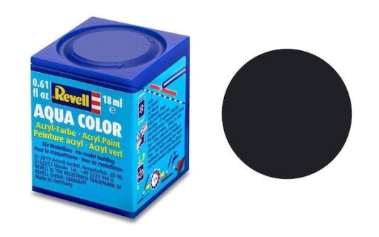 Revell Aqua Color No 8 Black - Matt 18ml
