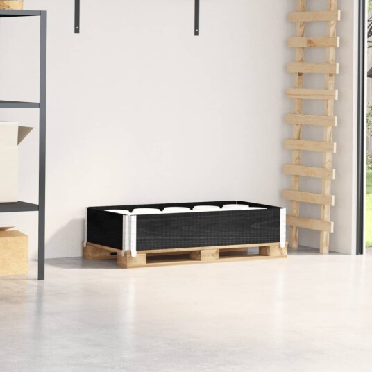  Pallekarmer svart 100x50 cm heltre furu