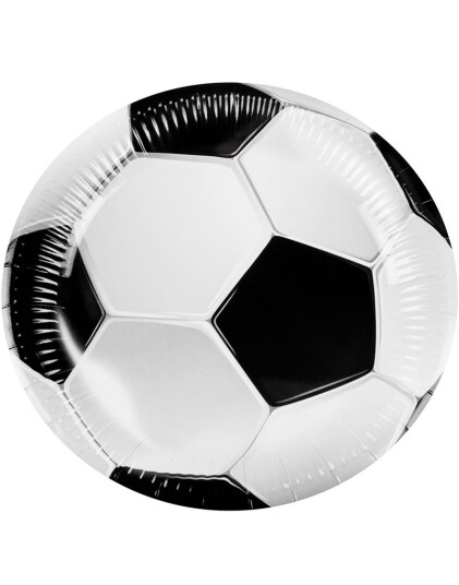 10 stk Papptallerkener 23 cm Fotballparty