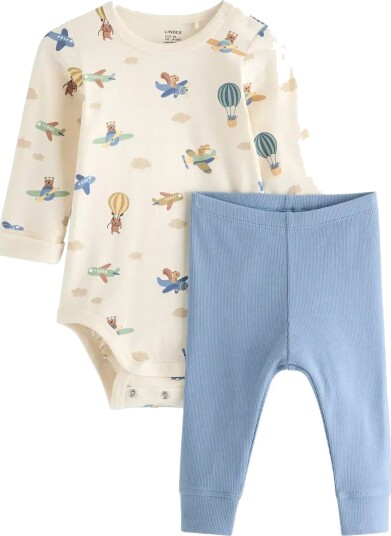 Lindex Set With Bodysuit And Leggings Cream 86