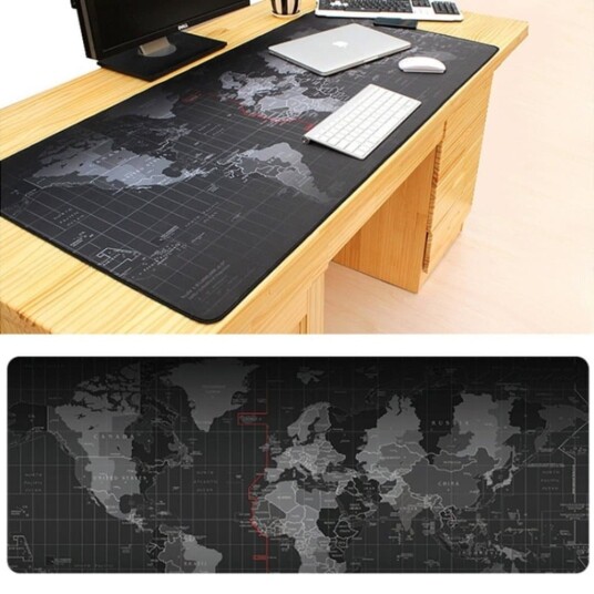 Musematte Stor Gaming 70x30cm – Verdenskartet