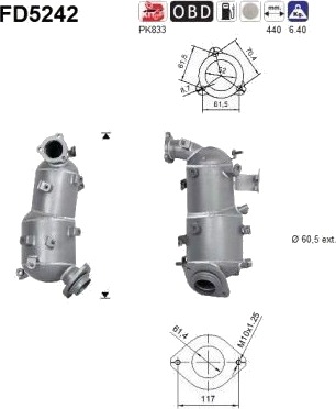 AS FD5242 Partikkelfilter AS FD5242 Partikkelfilter