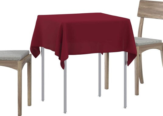 vidaXL Bordduk Torget Vinrød 90 x 90 cm Polyester