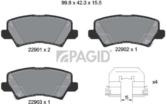 PAGID T2730N Bremseklosser