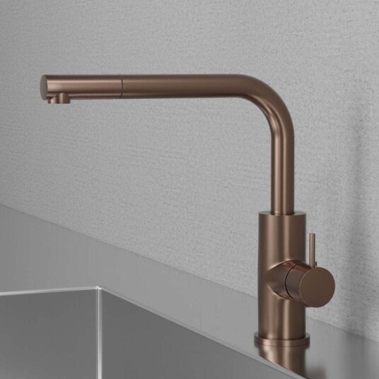 Scandtap Steel Accent 90 Kjokkenarmatur Amber Ja