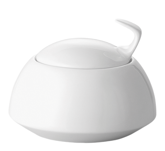 Rosenthal TAC Hvit sukkerskål med lokk 22 cl