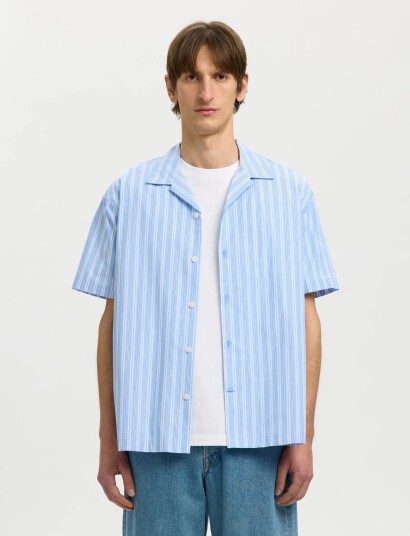 Selected Slhrlxholger Mix Ss Shirt   Multi/patterned   XL