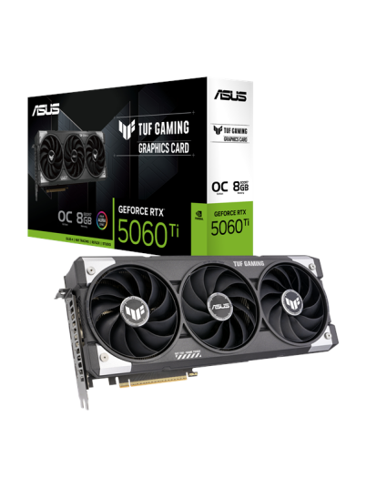 ASUS TUF GeForce RTX 5060 Ti 8GB GDDR7 Grafikkort med 3 Vifter ASUS TUF GeForce RTX 5060 Ti 8GB GDDR7 Grafikkort med 3 Vifter