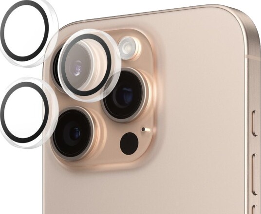 Panzerglass Hoops Gjennomsiktig Kameralinsebeskytter for iPhone 16 Pro/16 Pro Max