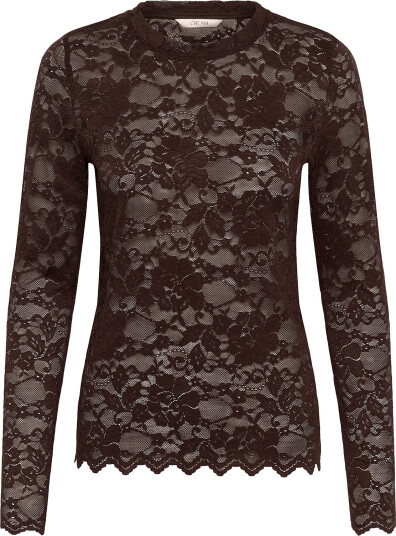 Cream Crpitia Lace Blouse   Brown   XS