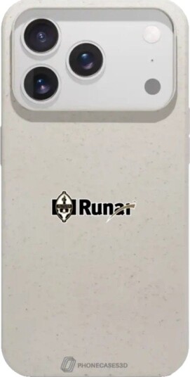 Phonecases3D iPhone 17 Pro IL Runar komposterbart deksel, hvit