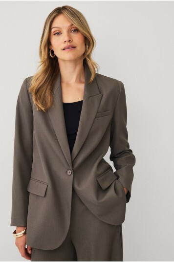 Ellos Collection Overdimensjonert blazer Grønn