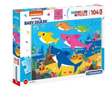 Clementoni Baby Shark 104 Stykker Undervann 4 År