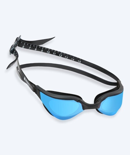 Watery svømmebriller Instinct Ultra Mirror Svart/blå Konkurranse / trening svømmebriller Watery svømmebriller Instinct Ultra Mirror Svart/blå Konkurranse / trening svømmebriller