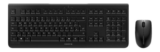 Cherry DW 3000 - tastatur- og mussett - Tysk - svart, antrasitt