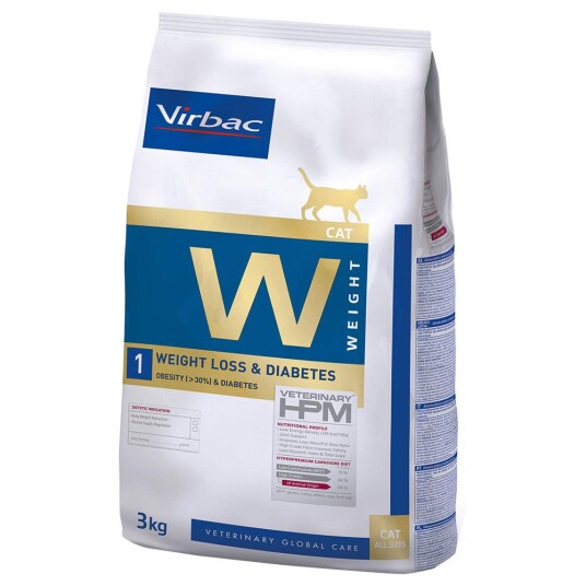 Virbac Veterinary Hpm Vekttap Og Diabetes W1 For Katt 3 kg