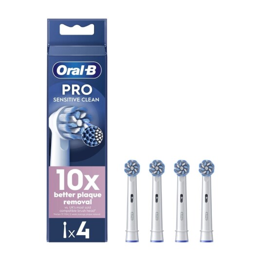 Oral B Sensitive Clean & Care børstehoder 4 stk hvit