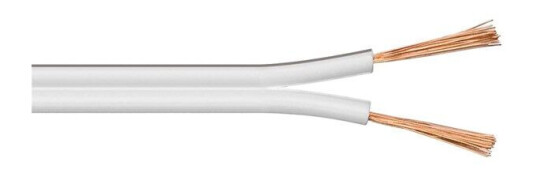 Pro Høyttalerkabel 50m Hvit CCA 2x1.5mm² Uterminert