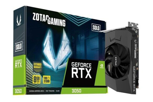 ZOTAC GeForce RTX 3050 Solo 8GB GDDR6 - 8GB GDDR6 RAM - Grafikkort