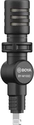 Boya BY-M100D Mini Kondensatormikrofon for iPhone - Sort Boya BY-M100D Mini Kondensatormikrofon for iPhone - Sort