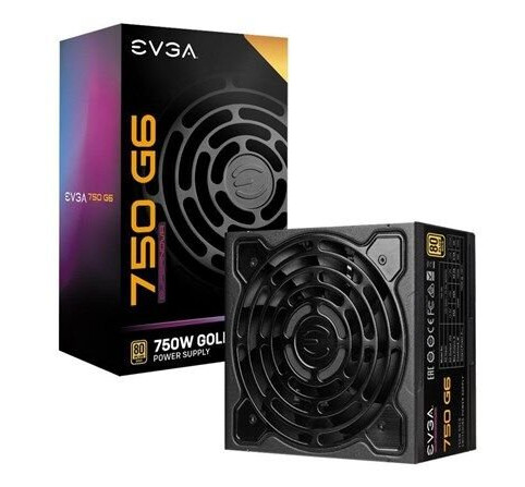 EVGA SuperNOVA 750 G6 Strømforsyning (PSU) - 750 Watt - 135 mm - 80 Plus Gold sertifisert