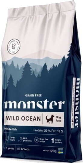 Monster Pet Food Tørrfôr til Hund Uten Korn - Wild Ocean 12 kg