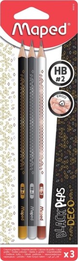 Maped Ołówek Blackpeps Hb Blister 3 Szt.