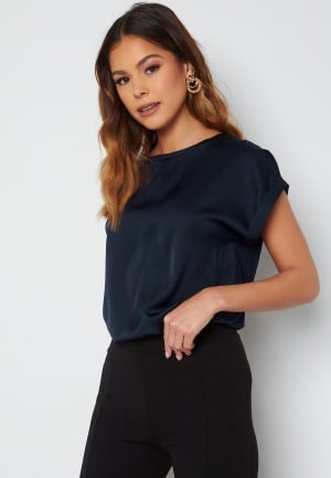 VILA Ellette S/S Satin Top Navy Blazer 36 VILA Ellette S/S Satin Top Navy Blazer 36