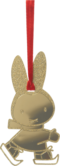 Pluto Design Miffy Skating dekorasjonsheng Gull Pluto Design Miffy Skating dekorasjonsheng Gull