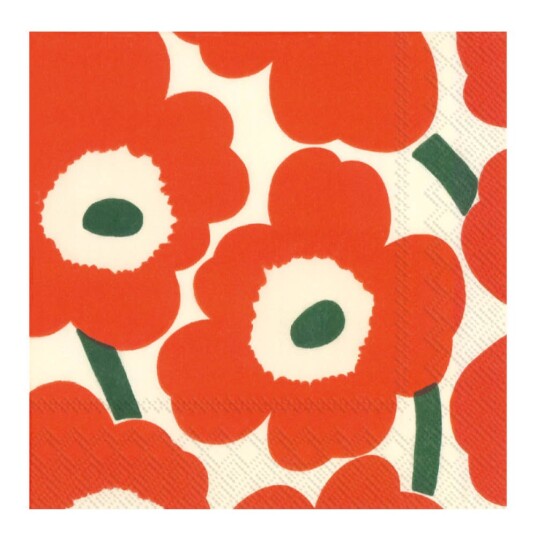 Marimekko Serviett 33x33cm 20 stk Orange Unikko
