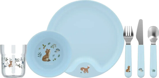 Mepal Børnesæt Mio Forest Friends 6 Dele - Blue - 33.2X10.5X21.8CM Mepal Børnesæt Mio Forest Friends 6 Dele - Blue - 33.2X10.5X21.8CM