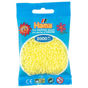 Hama Mini Perler 501-43 Pastell Gul 2000 stk Hama Mini Perler 501-43 Pastell Gul 2000 stk